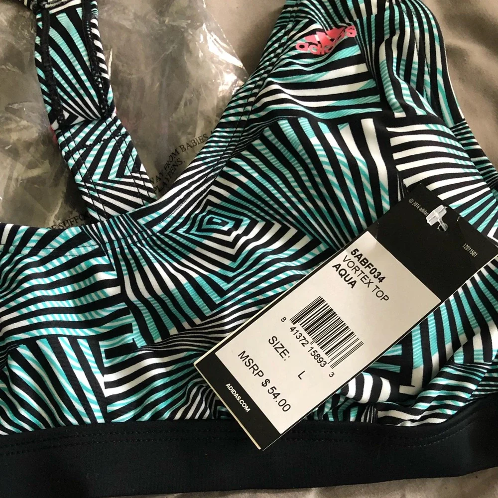 🆕 Adidas Vortex T-back Bikini Top size large